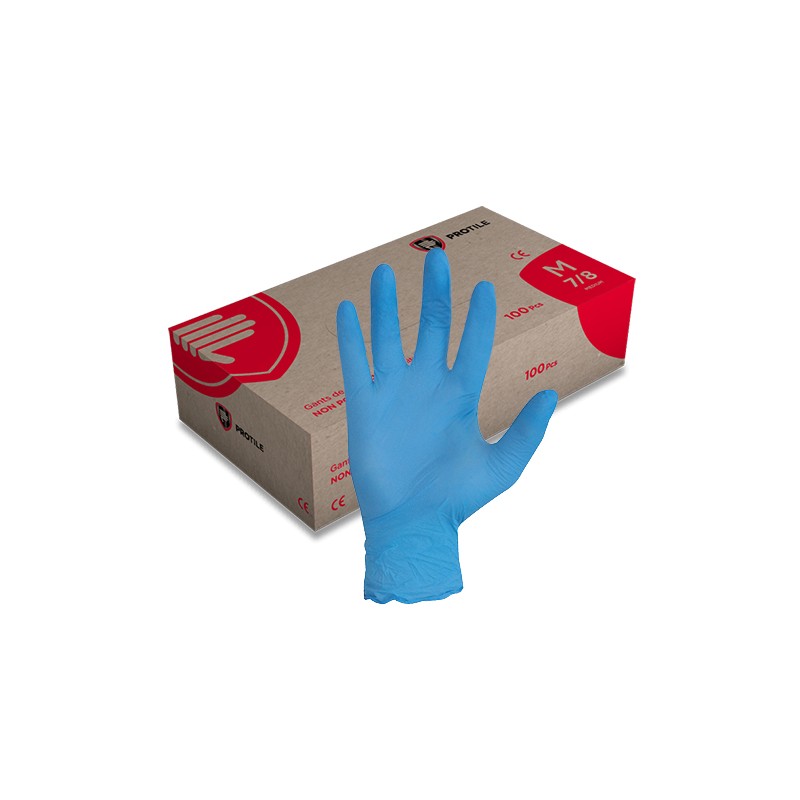 Gants sanitaire nitrile, boîte de 100