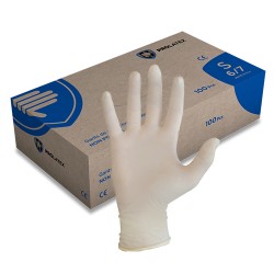 Gants latex non poudrés, boîte de 100